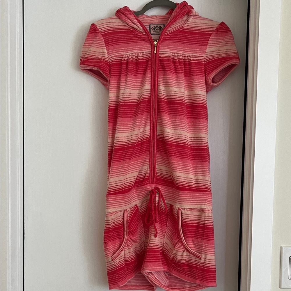 Juicy Couture Red and Pink Striped Romper